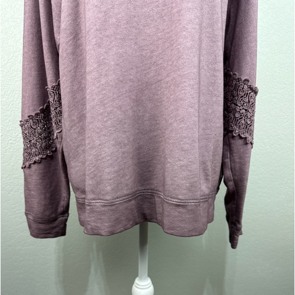 Knox Rose, XXL Sweatshirt Crochet Detail Dusty Purple NWOT - Picture 12 of 15